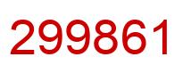 Número 299861 imagen rojo
