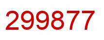 Number 299877 red image