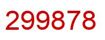 Número 299878 imagen rojo