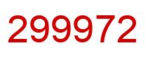 Number 299972 red image