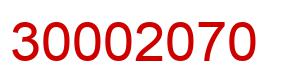 Number 30002070 red image