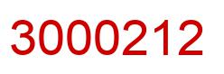 Number 3000212 red image