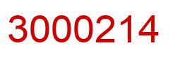 Number 3000214 red image