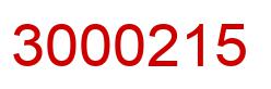 Number 3000215 red image