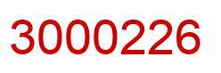 Number 3000226 red image