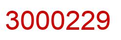 Number 3000229 red image