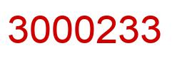 Number 3000233 red image