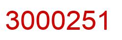 Number 3000251 red image
