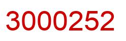 Number 3000252 red image