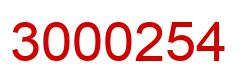 Number 3000254 red image
