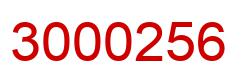 Number 3000256 red image
