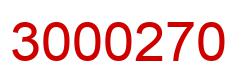 Number 3000270 red image