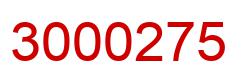 Number 3000275 red image
