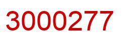 Number 3000277 red image
