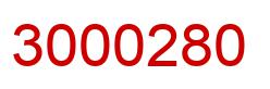 Number 3000280 red image