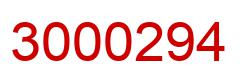 Number 3000294 red image