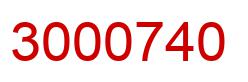 Number 3000740 red image