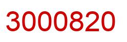 Number 3000820 red image