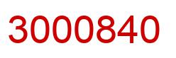 Number 3000840 red image