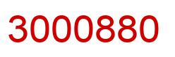 Number 3000880 red image