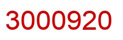 Number 3000920 red image