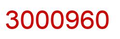 Number 3000960 red image