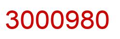 Number 3000980 red image