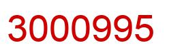 Number 3000995 red image