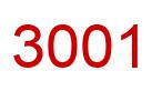 Number 3001 red image