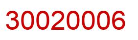 Number 30020006 red image