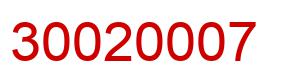 Number 30020007 red image