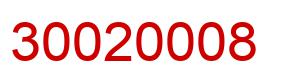 Number 30020008 red image