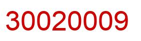 Number 30020009 red image