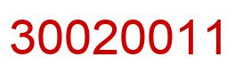 Number 30020011 red image