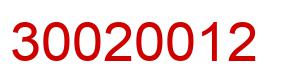 Número 30020012 imagen rojo