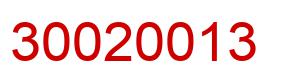 Número 30020013 imagen rojo