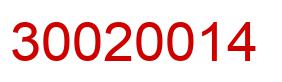 Number 30020014 red image