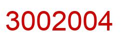 Número 3002004 imagen rojo