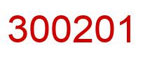 Number 300201 red image