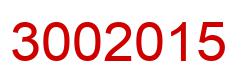Number 3002015 red image