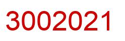Number 3002021 red image