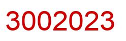 Number 3002023 red image