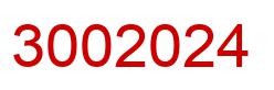 Number 3002024 red image