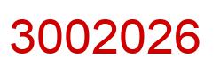 Number 3002026 red image