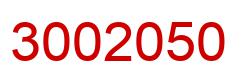 Number 3002050 red image