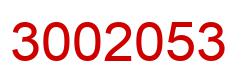 Number 3002053 red image