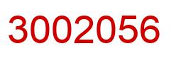 Number 3002056 red image