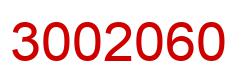 Number 3002060 red image