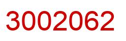 Number 3002062 red image