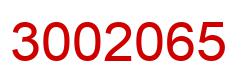 Number 3002065 red image
